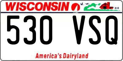 WI license plate 530VSQ