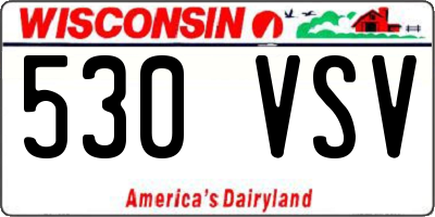 WI license plate 530VSV