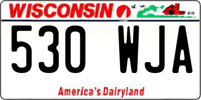 WI license plate 530WJA
