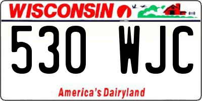 WI license plate 530WJC