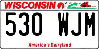 WI license plate 530WJM