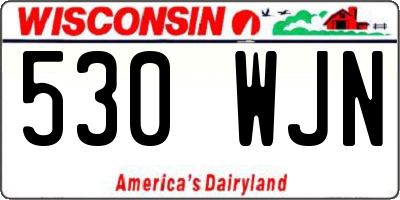 WI license plate 530WJN