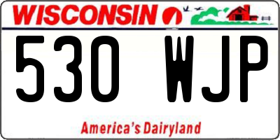 WI license plate 530WJP
