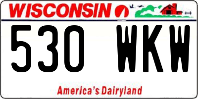 WI license plate 530WKW