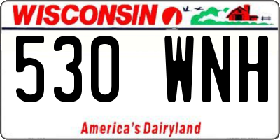 WI license plate 530WNH