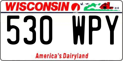 WI license plate 530WPY