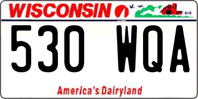 WI license plate 530WQA