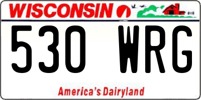 WI license plate 530WRG