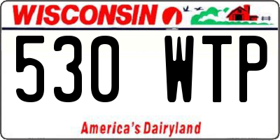 WI license plate 530WTP