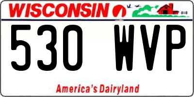 WI license plate 530WVP