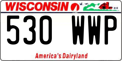 WI license plate 530WWP