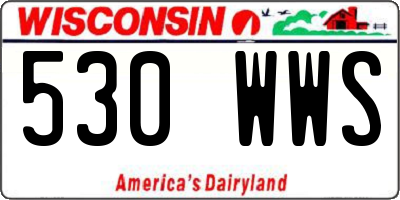 WI license plate 530WWS