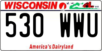 WI license plate 530WWU