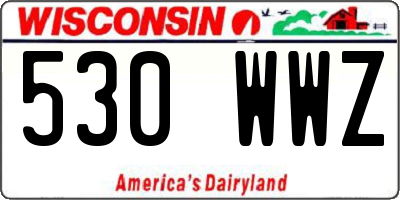 WI license plate 530WWZ