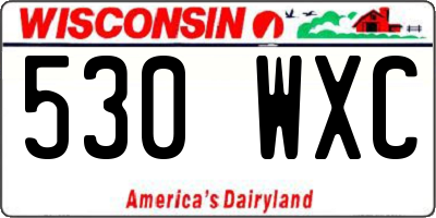 WI license plate 530WXC