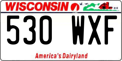 WI license plate 530WXF