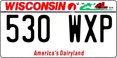 WI license plate 530WXP