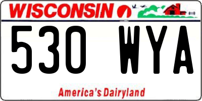 WI license plate 530WYA