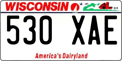 WI license plate 530XAE