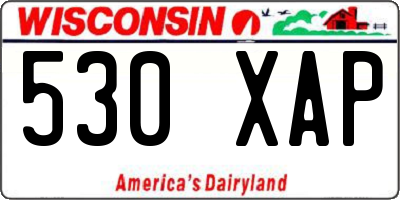 WI license plate 530XAP