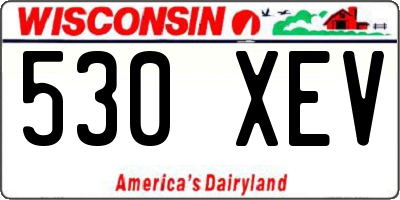 WI license plate 530XEV