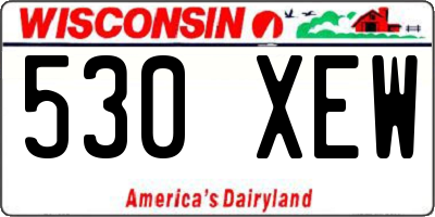 WI license plate 530XEW