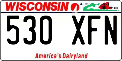 WI license plate 530XFN