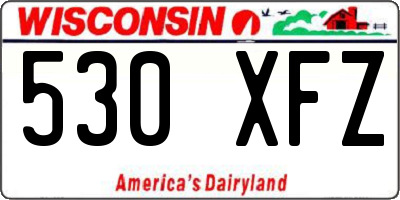 WI license plate 530XFZ