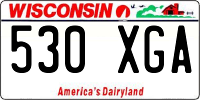 WI license plate 530XGA