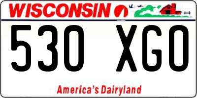 WI license plate 530XGO