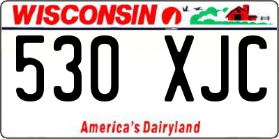 WI license plate 530XJC