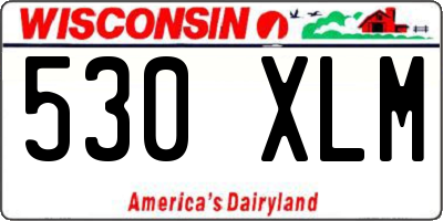 WI license plate 530XLM