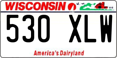 WI license plate 530XLW