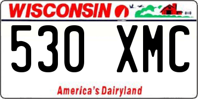WI license plate 530XMC