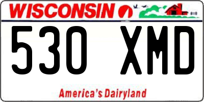WI license plate 530XMD