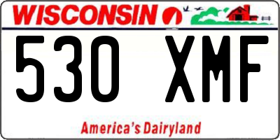 WI license plate 530XMF