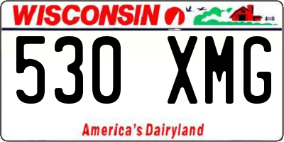 WI license plate 530XMG