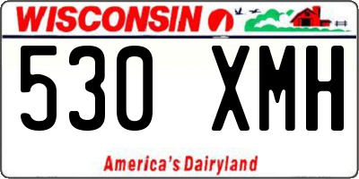 WI license plate 530XMH
