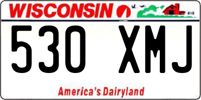 WI license plate 530XMJ