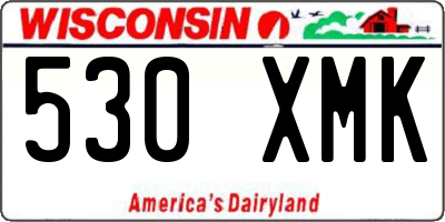 WI license plate 530XMK