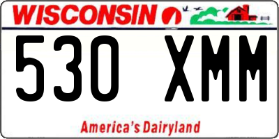 WI license plate 530XMM