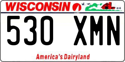 WI license plate 530XMN
