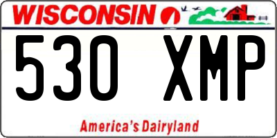 WI license plate 530XMP