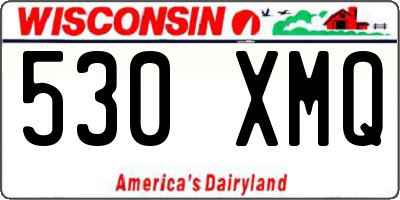 WI license plate 530XMQ