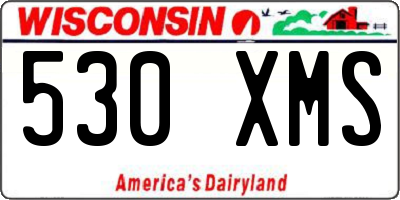 WI license plate 530XMS