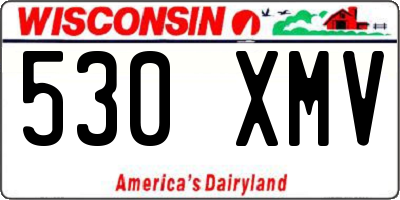 WI license plate 530XMV
