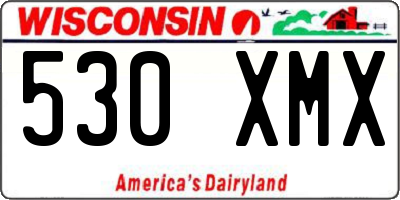 WI license plate 530XMX