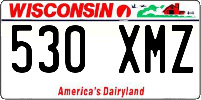 WI license plate 530XMZ