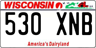 WI license plate 530XNB
