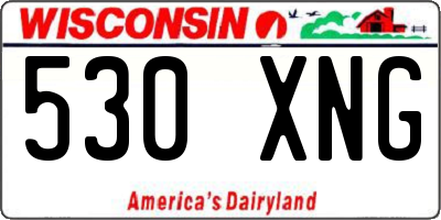 WI license plate 530XNG